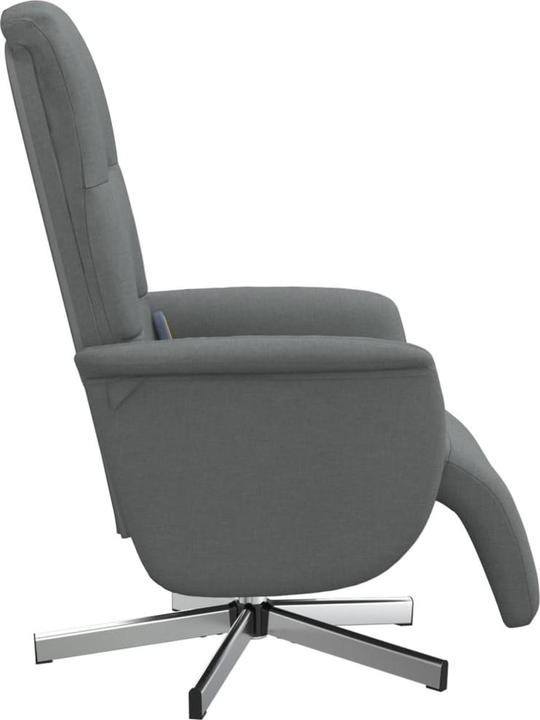 Actual product image vidaXL Massage chair with footrest dark grey fabric, colour