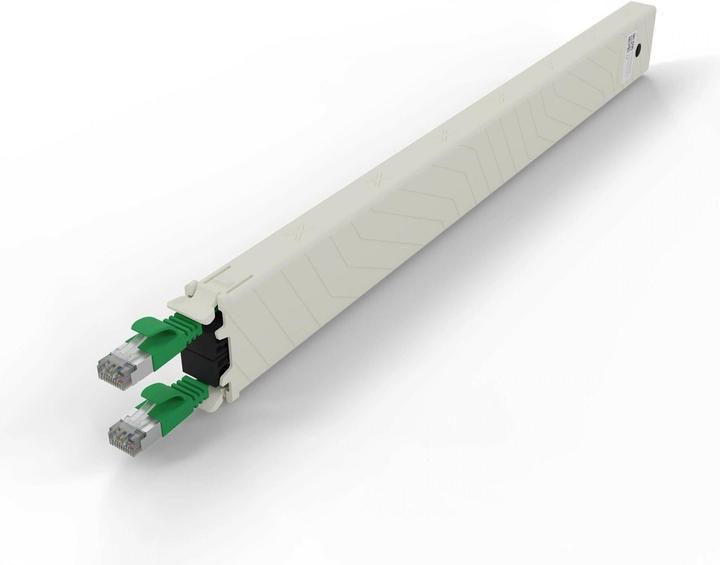 Actual product image PATCHBOX one / Cassette / 8RU / Cat 6A, STP, 0.8 m, green (STP, U/FTP, CAT6a, 0.80 m)