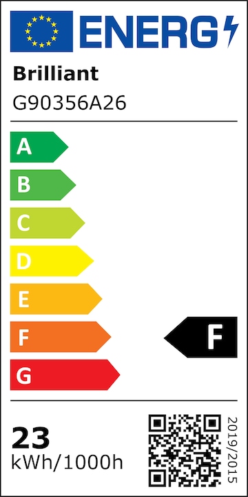 Energie-Label Brilliant Buffi LED 24W DE 400x400mm 4000K Deckenaufbau-Paneel 40x40cm (2400 lm)