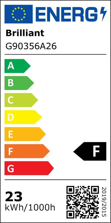 Label énergétique Brilliant Buffi LED 24W DE 400x400mm 4000K Panneau pour montage au plafond 40x40cm (2400 lm)