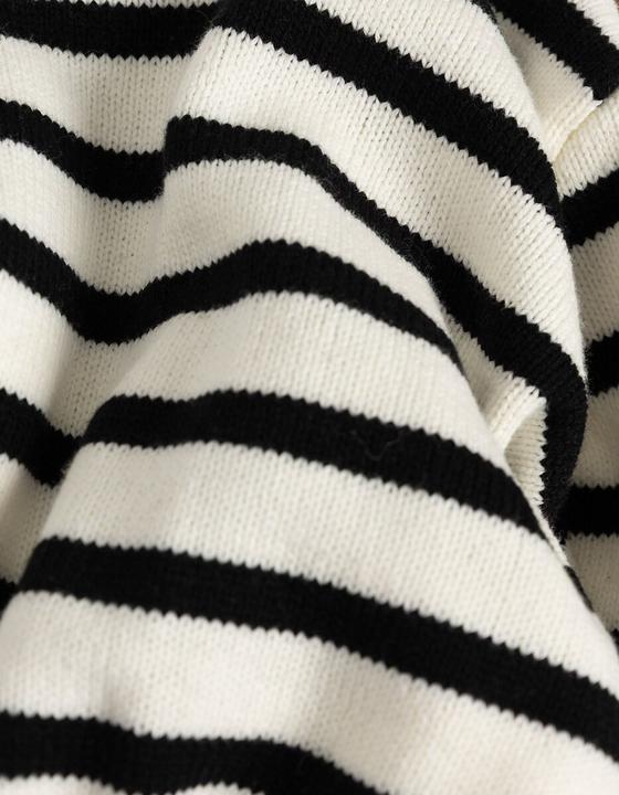 Produktbild Ikks Marinière-Pullover mit Rundhalsausschnitt und Knöpfen an den Ärmeln (L)