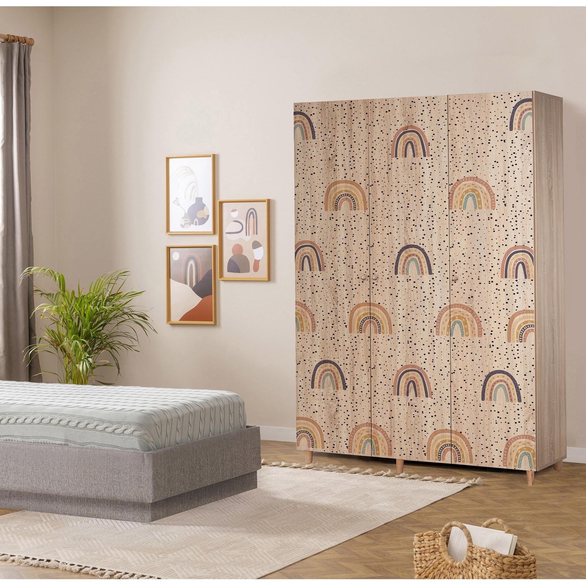 Thumbnail - Homitis, Kleiderschrank, Lena (135 x 192 x 52 cm)