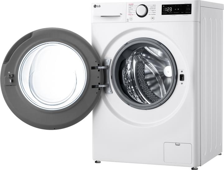 Image du produit LG F2R3S08NSWB Lave-linge 8kg AI DD, Classe A-10%, 1200 tr/min, Vapeur, AI Wash (8 kg, Gauche)