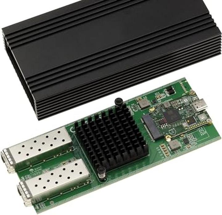 Immagine prodotto Kalea-informatique Adattatore USB 4 Thunderbolt 3 a fibra ottica 10G con 2 porte SFP+ e chipset Intel (Thunderbolt 3, SFP+ (2x))