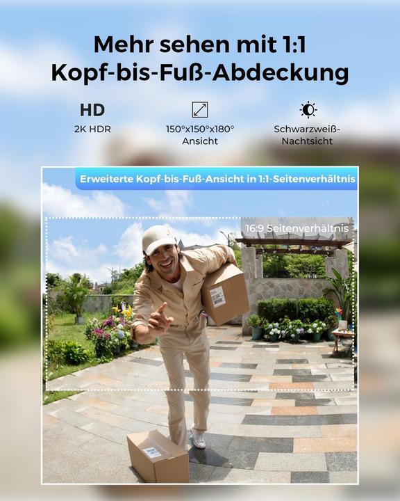 Actual product image Reolink Sonnette vidéo avec hub, 2K Wi-Fi double bande, détection intelligente, sans abonnement