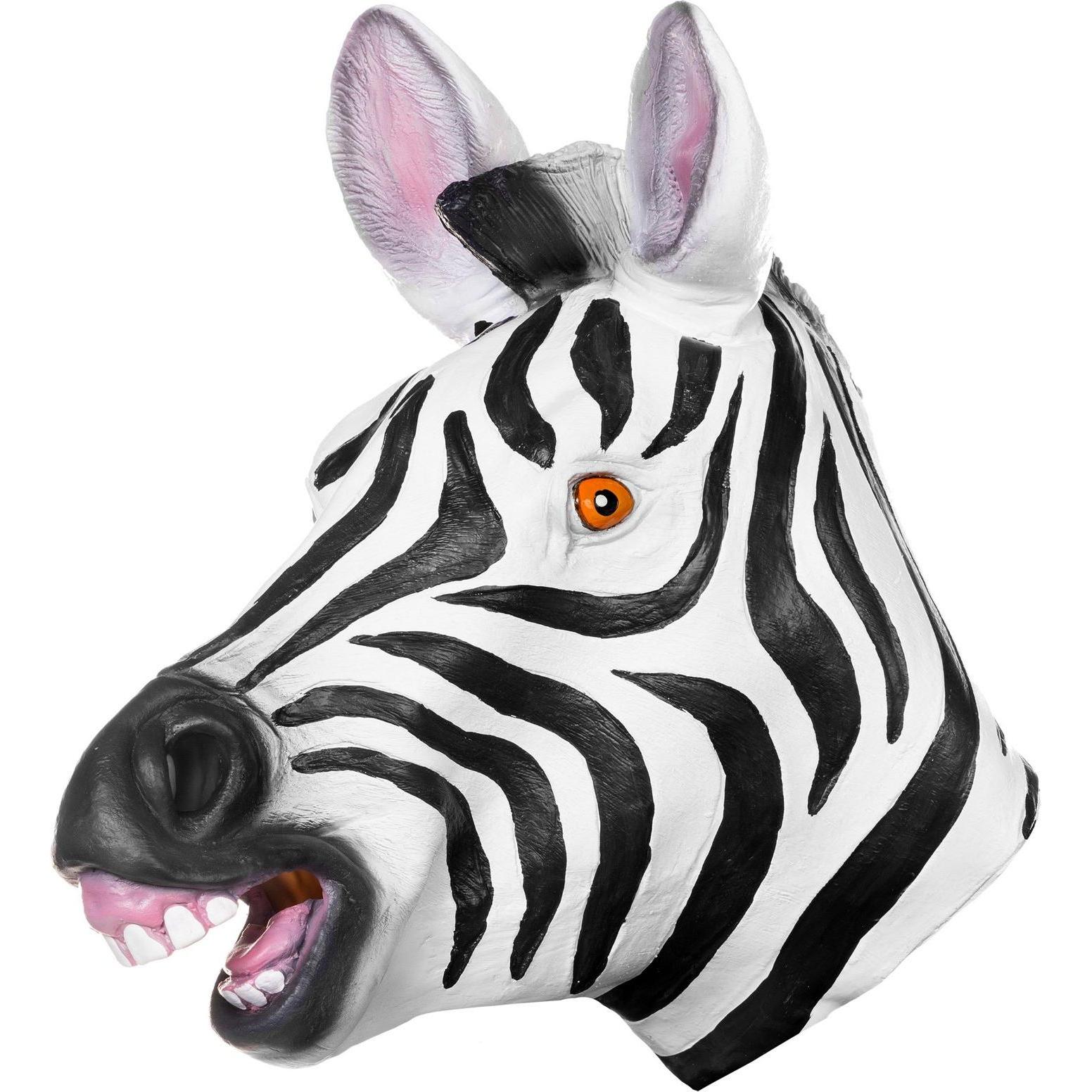 Metamorph Zebra Maske aus Latex