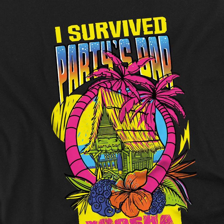 Actual product image One Piece Childrens/Kids I Survived Party's Bar T-Shirt (128)