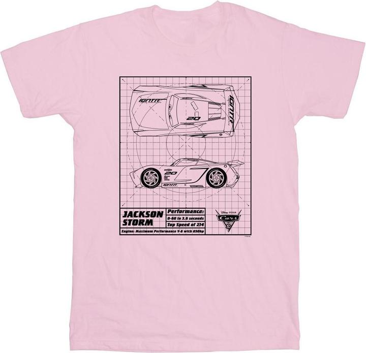 Immagine prodotto Disney Cars Jackson Storm Blueprint Maglietta Uomo (L)