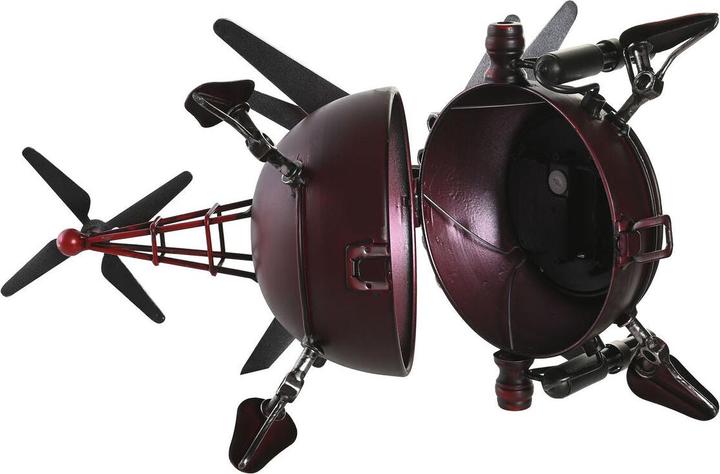 Actual product image DKD Home Decor Table clock 23 x 33,5 x 22 cm Crystal Red Silver Iron (2 Units)