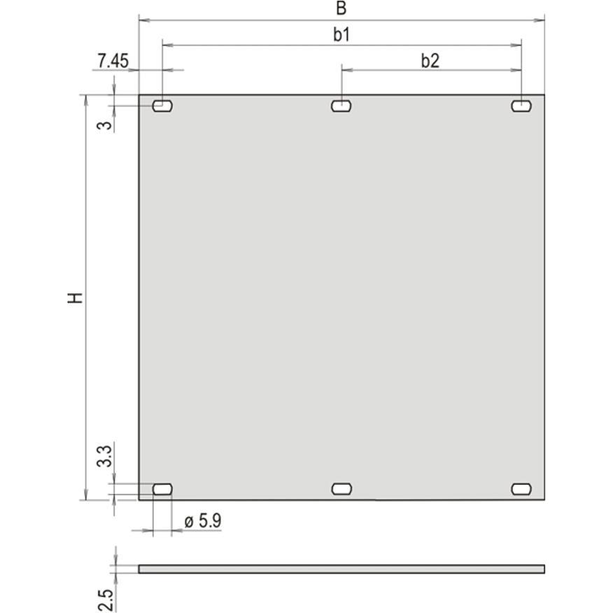 Schroff Frontblenden, Serverschrank Zubehör, Silber
