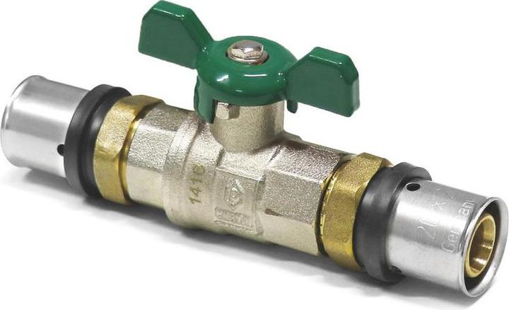 Immagine prodotto Sanpro THPRESS Pressfitting - Valvola a sfera Pressfitting maniglia verde + contorno TH 32 (Collegamento alla stampa)