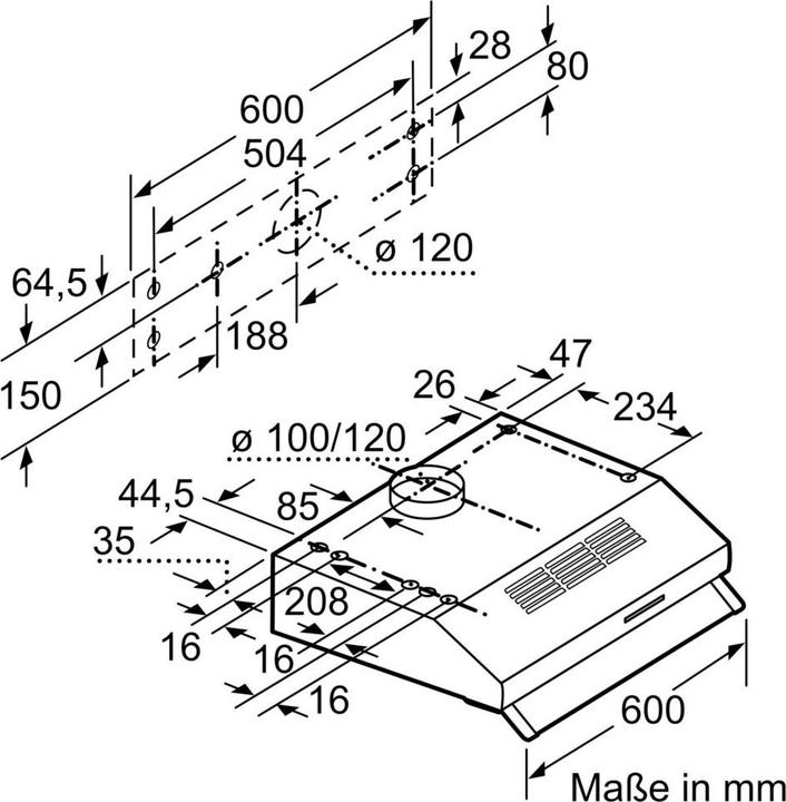 Actual product image Neff DLAA600N (Substructure hood)
