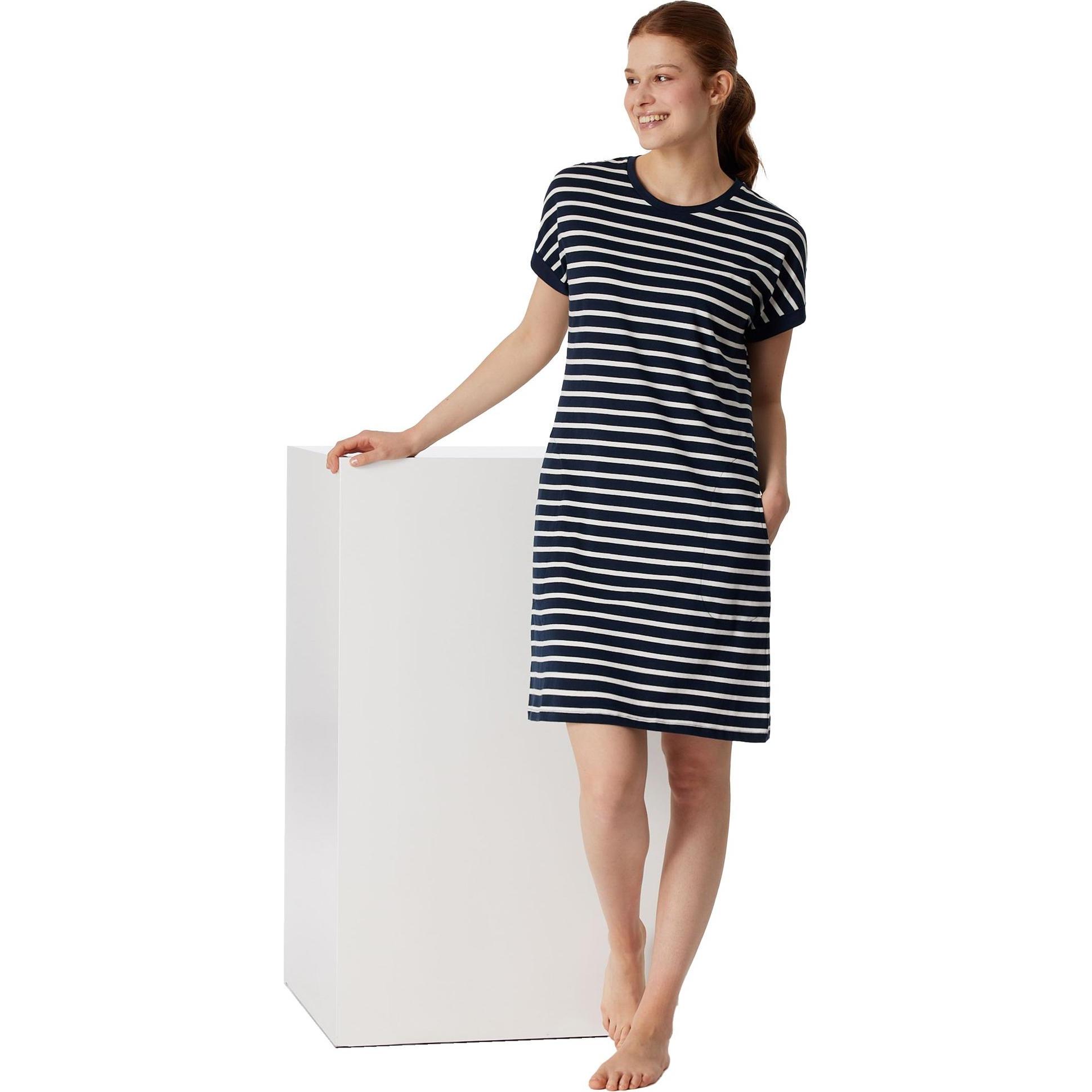 Schiesser, Damen, Pyjama, Nachthemd 1/2 Arm, 95cm, Blau, (44)