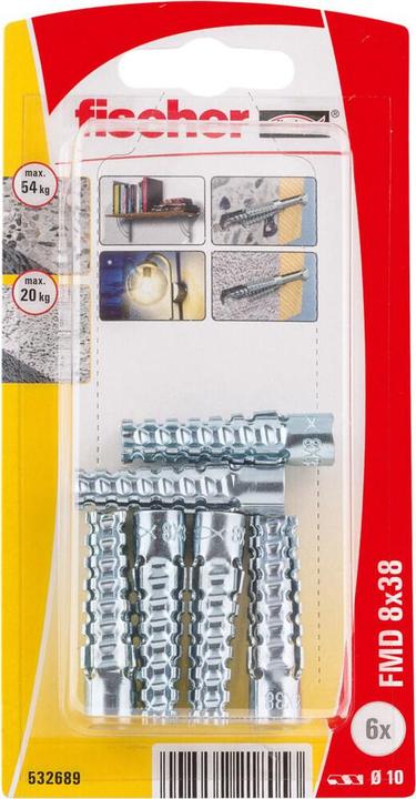 Image du produit Fischer Chevilles métalliques à expansion FMD 8x38 K (6 pcs)