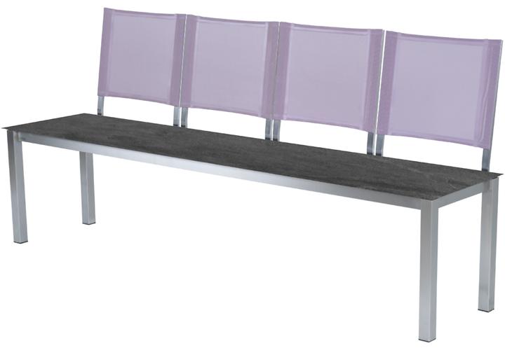 Edelstahl gebürstet, Lila, Pietra Gris 5+