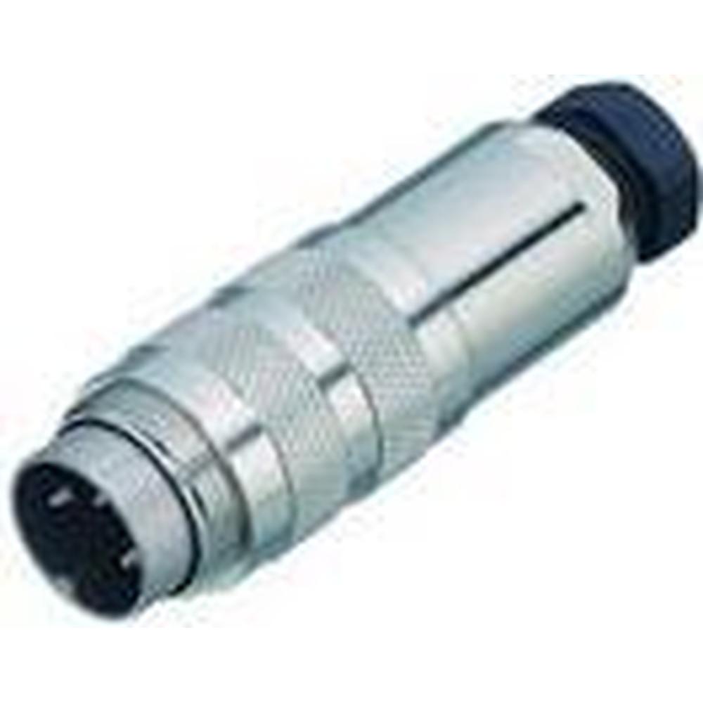 Schubiger Connettore maschio M16 a 5 poli della serie 423, Cavo + Spina elettrica, Argento