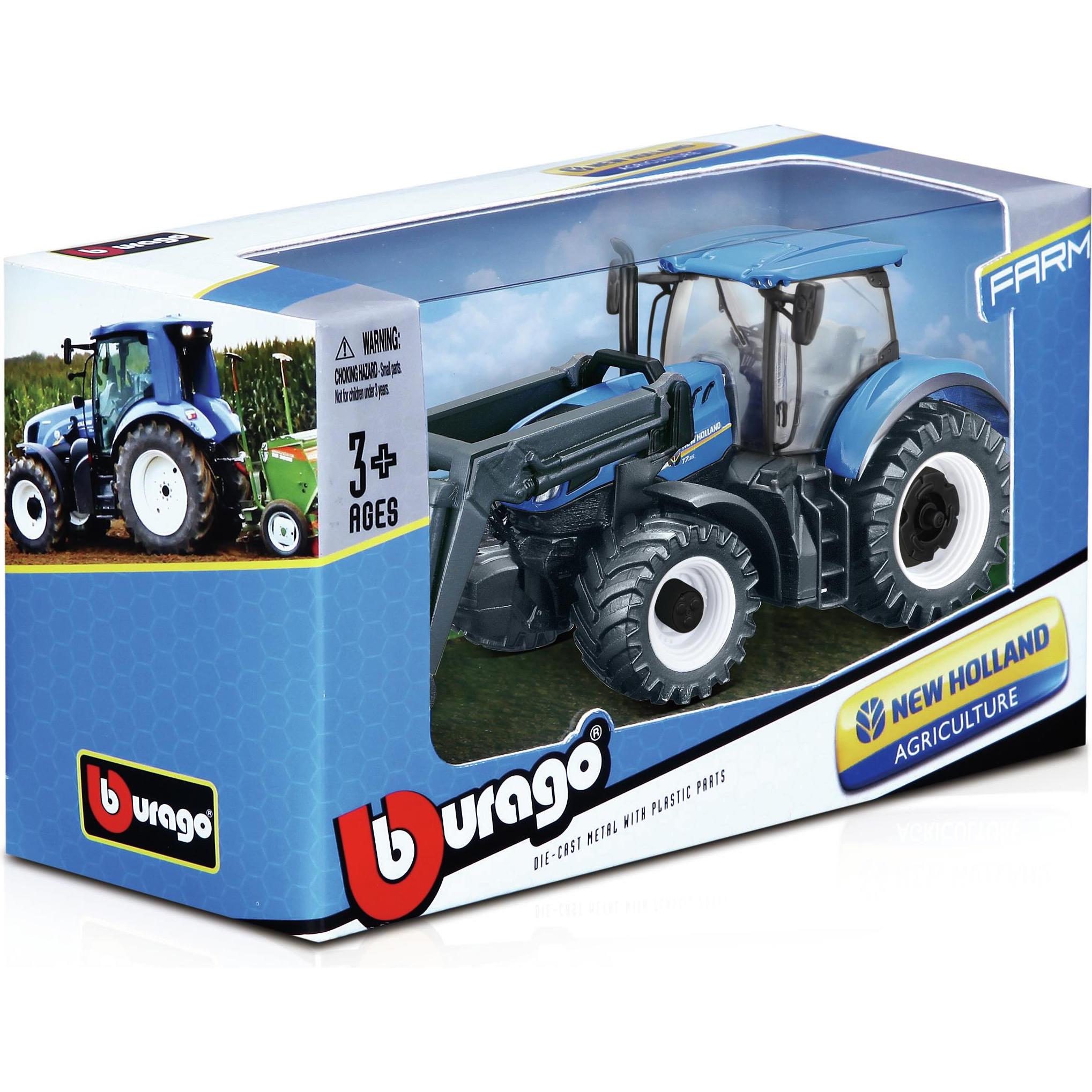 Thumbnail - Bburago 10cm farm tractor with front loader, assorted, 18-31630