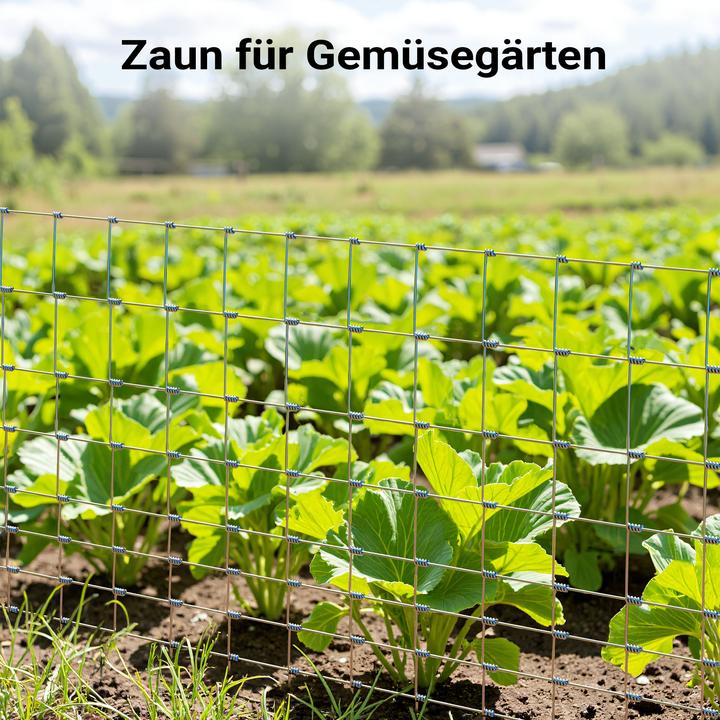 Produktbild Wiltec Wildzaun Weidezaun 50m lang 100/08/15 Drahtzaun Knotengeflecht Forstzaun