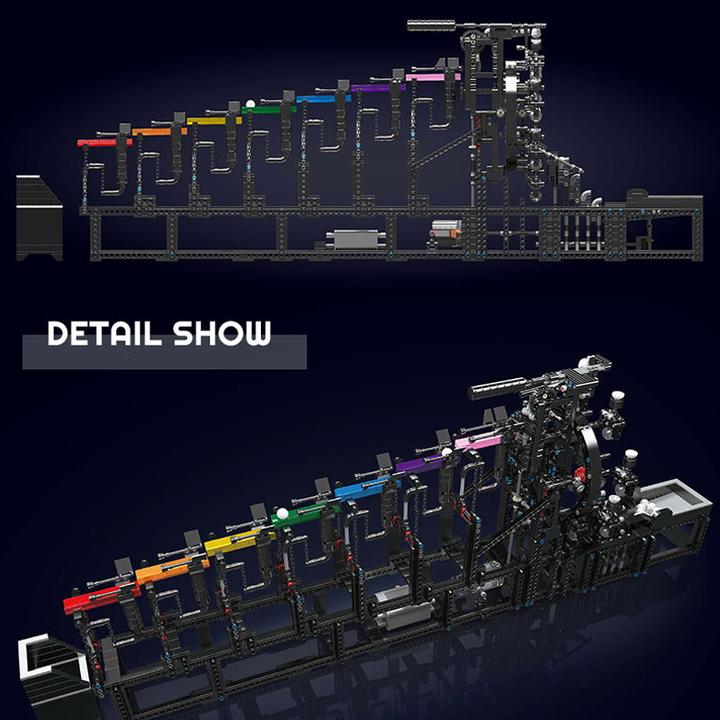 Actual product image Mould King Rainbow Tensegrity (marble run)