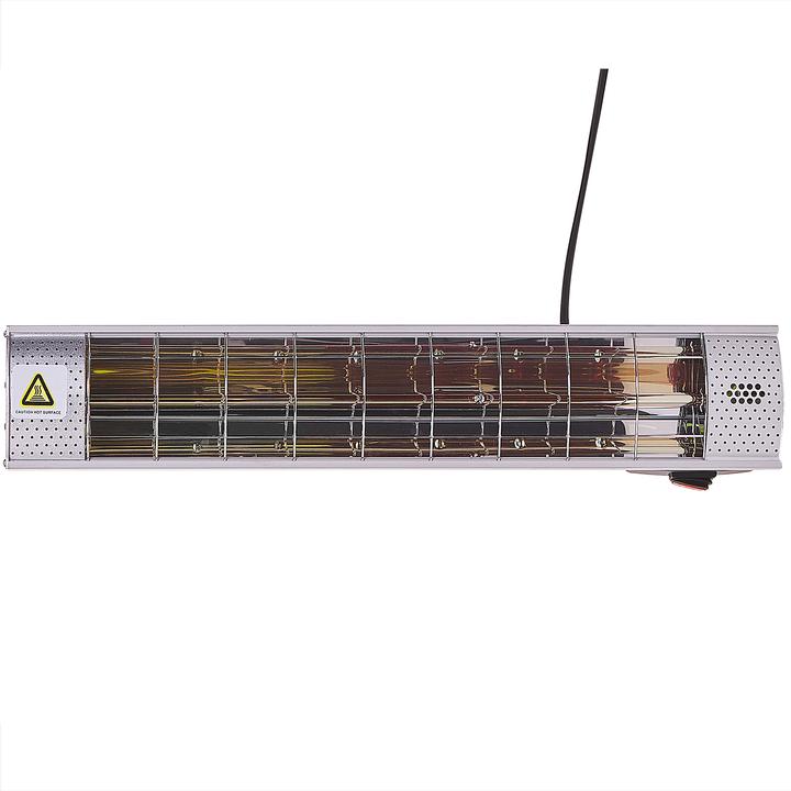 Produktbild Beliani Wandheizstrahler elektrisch Aluminium 2000 Watt silber BROMO (2000 W)