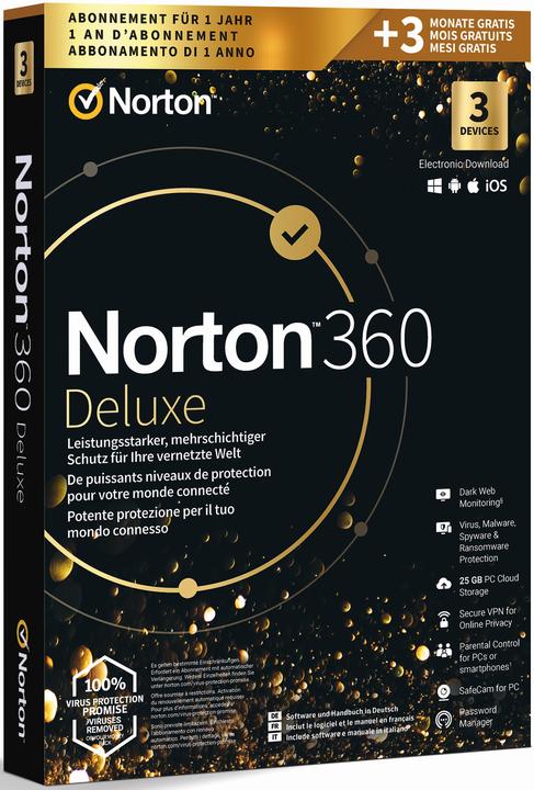 Actual product image Norton 360 Gold 25GB 3 Devices 15MO (3 User, 12 months)