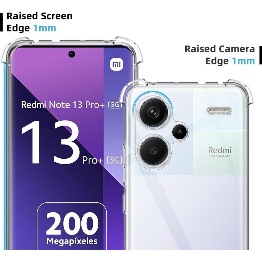 Thumbnail - Screenguard Crystal Soft Airbag Bumper (Xiaomi Redmi Note 13 Pro+), Smartphone Hülle, Transparent