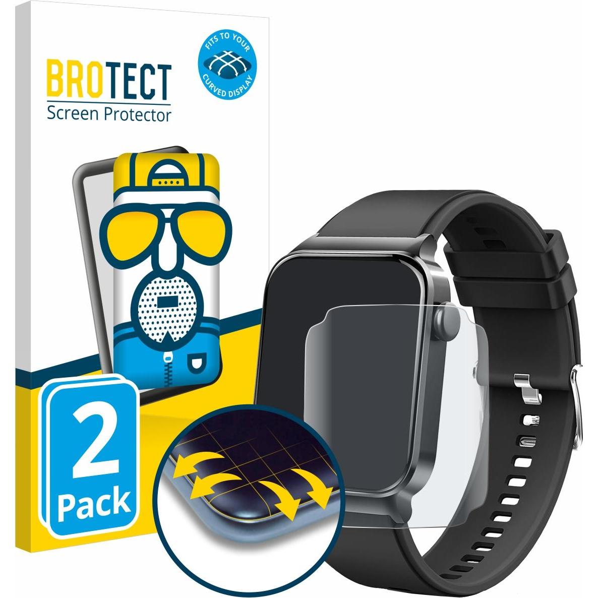 Thumbnail - BROTECT Full-Cover Displayschutz Matt, Smartwatch Schutzfolie, Grau