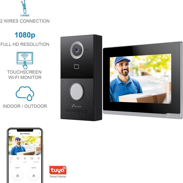Actual product image Nivian Wireless Video Door Intercom