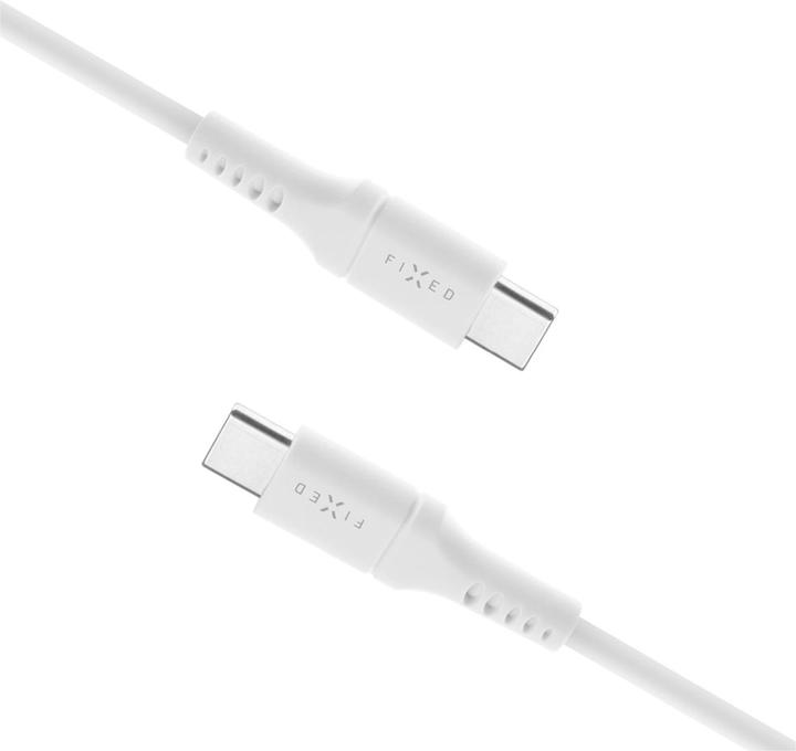 Actual product image Fixed Liquid Silicone Cable USB-C/USB-C, 1,2m, 60W, white (1.20 m, USB 2.0, 60 W)