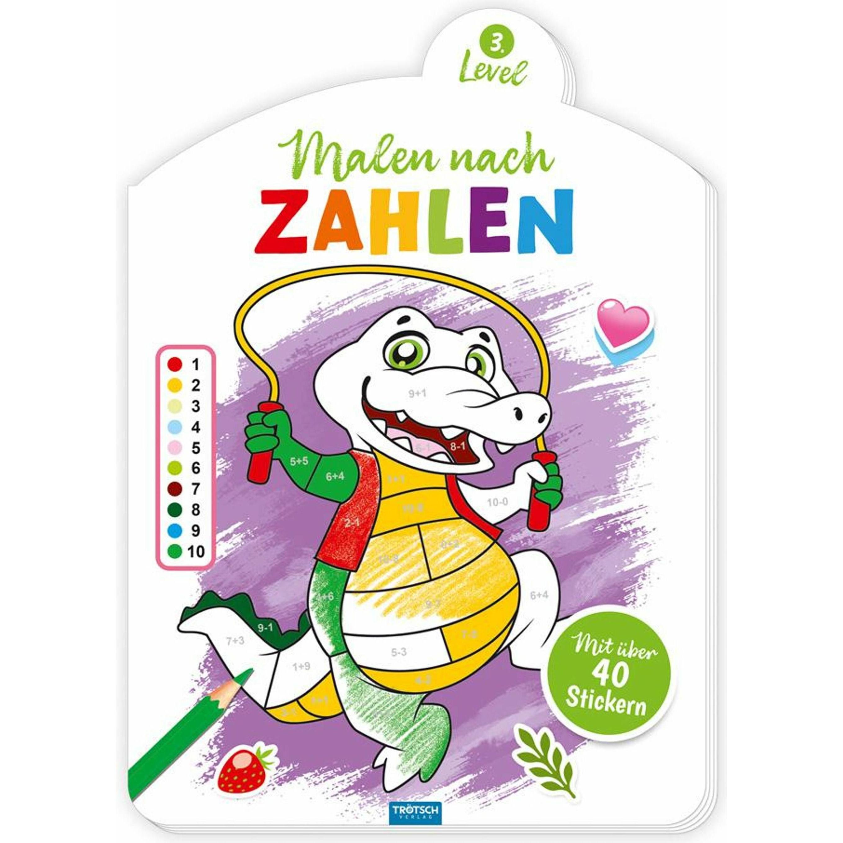 Trötsch Malen nach Zahlen 3. Level Malbuch