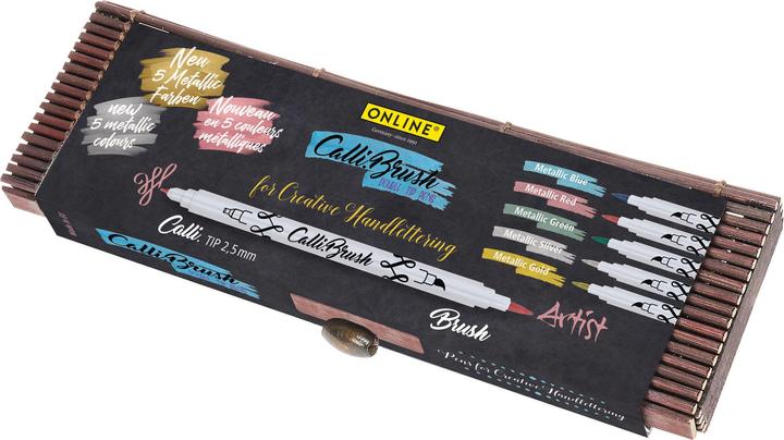 Produktbild Online Callibrush Pen Double Tip 2mm 19089 metallic (assortiert) (5x)