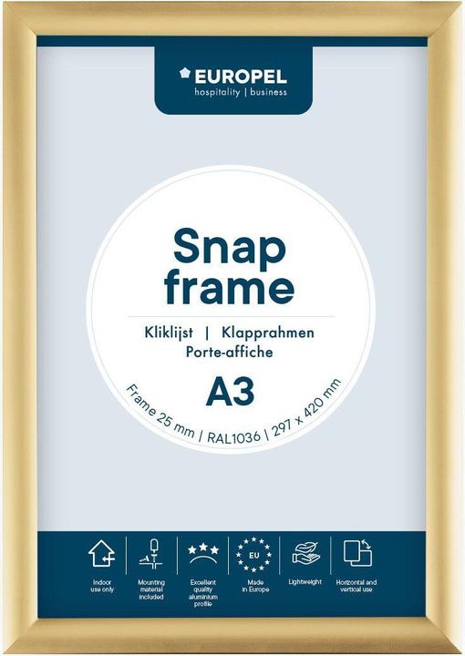 Actual product image Europel Poster frame, DIN A3, 25 mm, gold (29.7 x 42 cm)