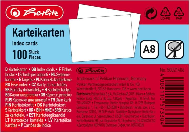 Produktbild Magni Karteikarte A8 (A8, 170 g/m², 100 x)
