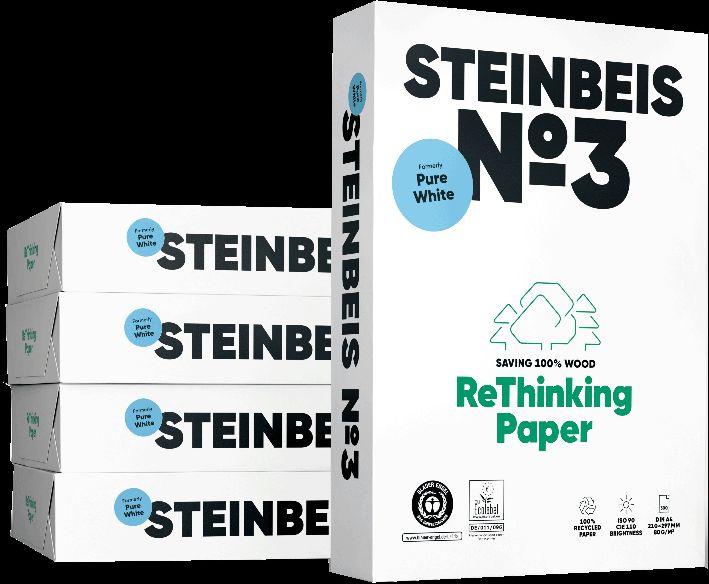 Actual product image Steinbeis PureWhite A4 80gm2 (A4, 500 Sheets, 80 g/m²)