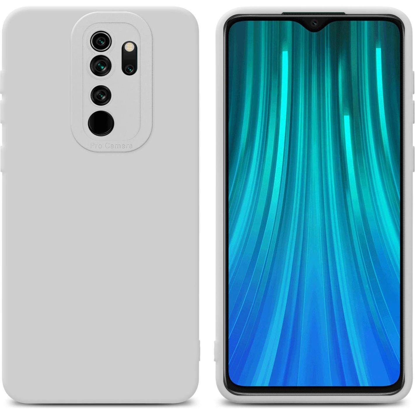 Cadorabo Hülle für Xiaomi RedMi NOTE 8 PRO im TPU Fluid LM162 Style (Xiaomi Redmi Note 8 Pro), Smartphone Hülle, Weiss