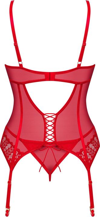 Image du produit Obsessive - Corset et String Ingridia - Rouge (XL)