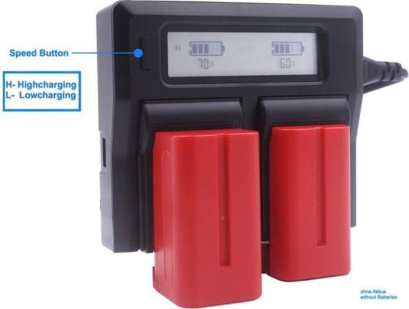 Produktbild Baxxtar Pro Ladegerät LCD Dual für NP-F550/F930 (Kamera Akku Ladegerät)