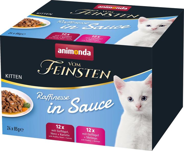 Produktbild animonda Vom Feinsten Kitten Raffinesse in Sauce Kitten 24 x 85g Mixpack (Welpe + Kitten, 24 Stk., 85 g)