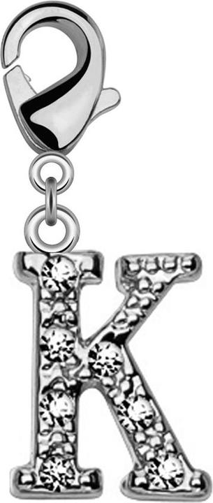Image du produit Star Piercing Pendentif avec cristal lettre K (Laiton)