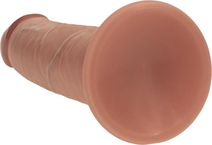 Actual product image RealRock Dual Density Silicone Realistic Sliding Skin Dildo - 8 / 20,5 cm - Tan