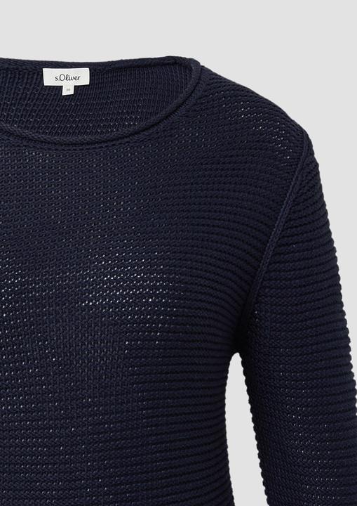 Image du produit s.Oliver Strickpullover Strickpullover im Slim Fit mit Rollkanten (40)