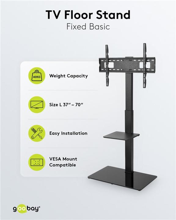 Immagine prodotto Goobay TV-Bodenständer Basic (Universale, 65", 40 kg)