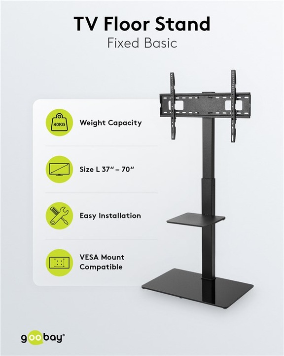 Produktbild Goobay TV-Bodenständer Basic (Universal, 65", 40 kg)