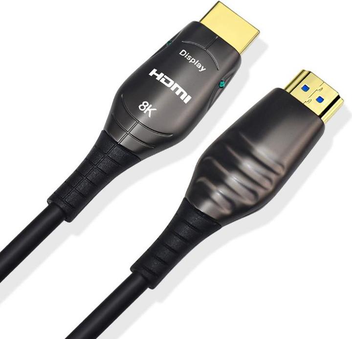 Image du produit Audiolab Câble HDMI fibre optique 8K/60Hz, 20m, noir (20 m, HDMI, 2.1)
