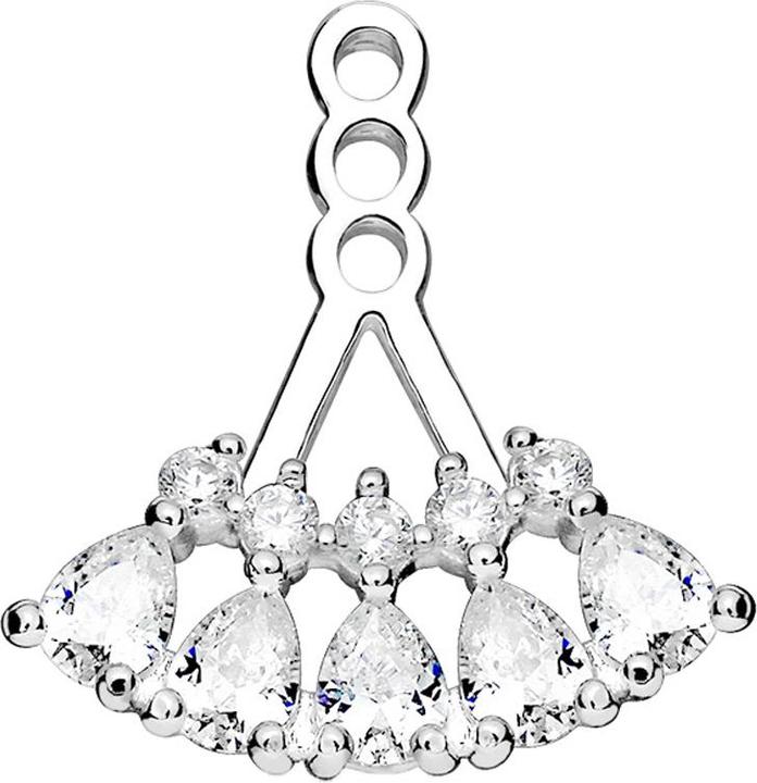 Immagine prodotto Star Piercing Orecchino Giacca d'argento con cinque cristalli a goccia (Ottone)