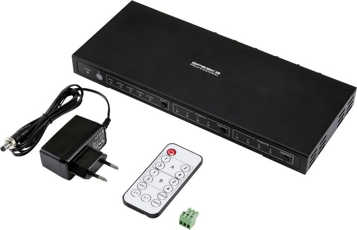Actual product image SpeaKa Professional 4x2 HDMI Switch with Audio Extractor