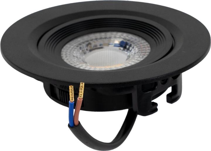 Produktbild Luxula LED CCT Downlight, Ein- und Aufbaustrahler, schwenkbar, schwarz, dimmbar, 5 W, 420 lm (420 lm)