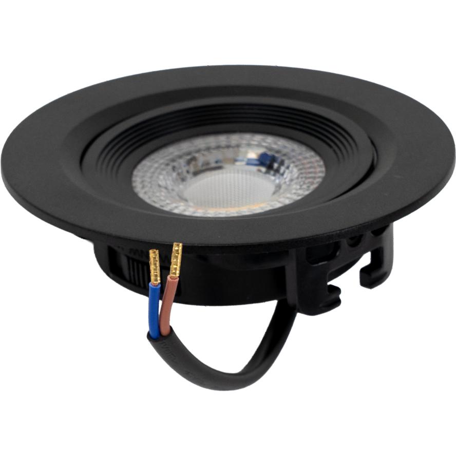 Luxula, Applique + Plafoniera, LED CCT Downlight, Ein- und Aufbaustrahler, schwenkbar, schwarz, 5 W, 500 lm (500 lm)