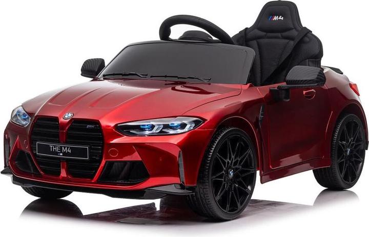 Lean Toys Leantoys Elektrisches Aufsitzfahrzeug BMW M4 rot lackiert (12 V)