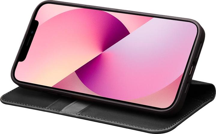 Actual product image QiAlino Fourre Flip cuir véritable mat (Apple iPhone 15 Plus)